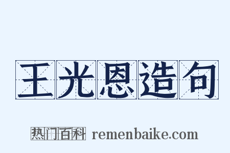 王光恩造句是什么意思的图片